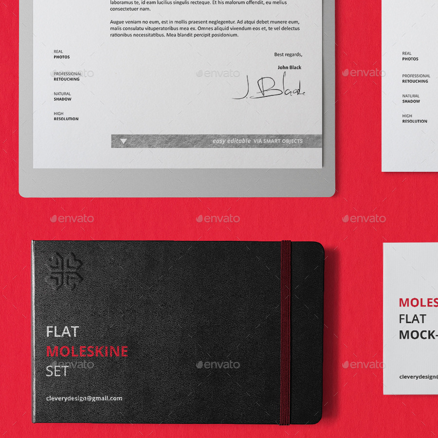 Moleskine Flat MockUps Mega Pack / Branding by Clevery GraphicRiver